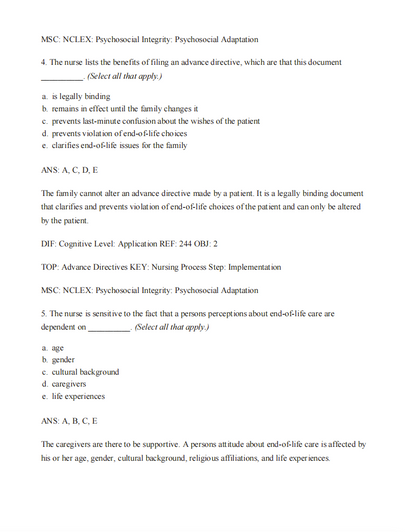 Gerontological Nursing 10th Test Bank by Charlotte Eliopoulos