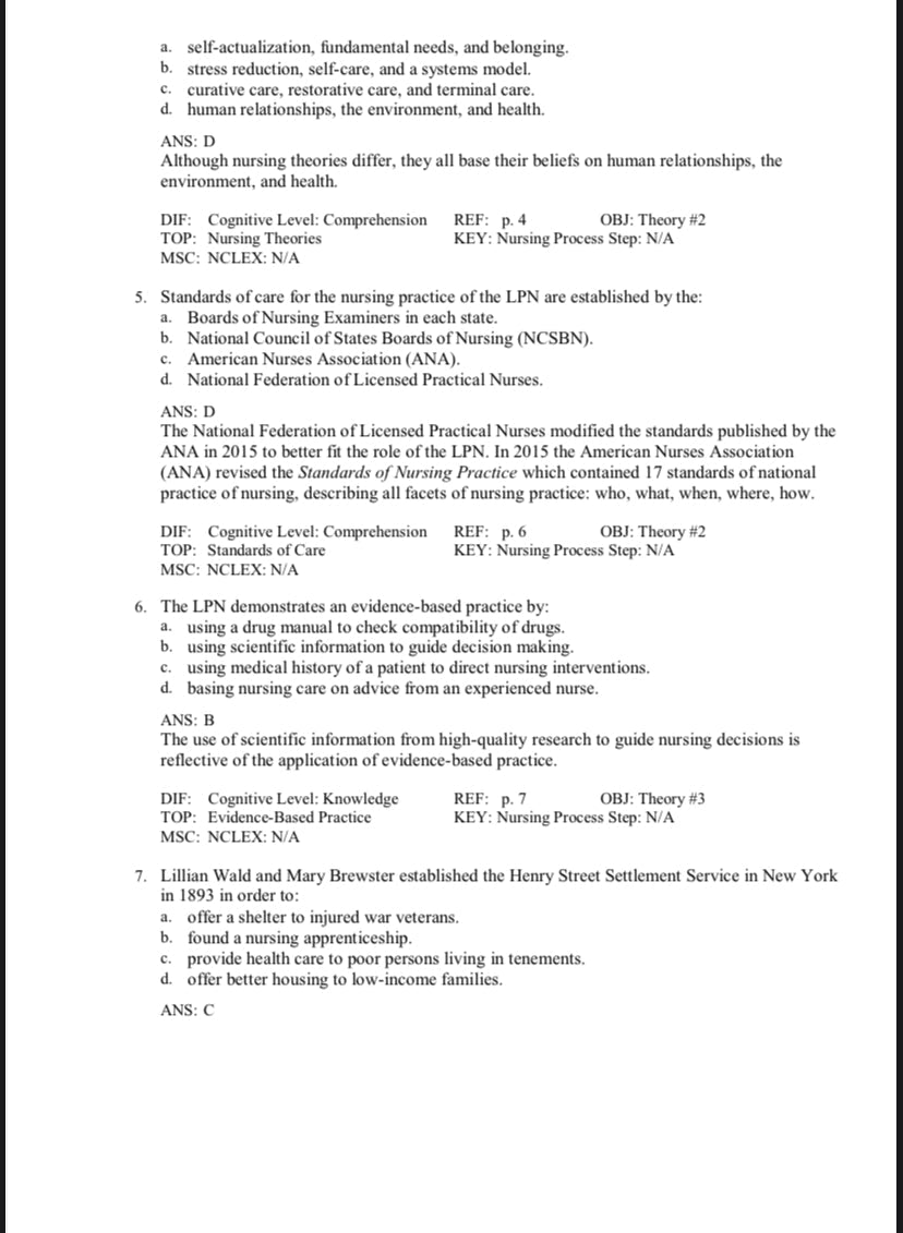 Fundamental Concepts and Skills for Nursing 6th edition Test Bank by Williams