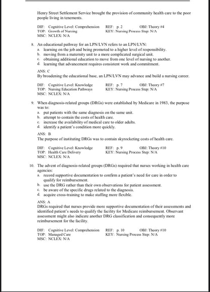 Fundamental Concepts and Skills for Nursing 6th edition Test Bank by Williams