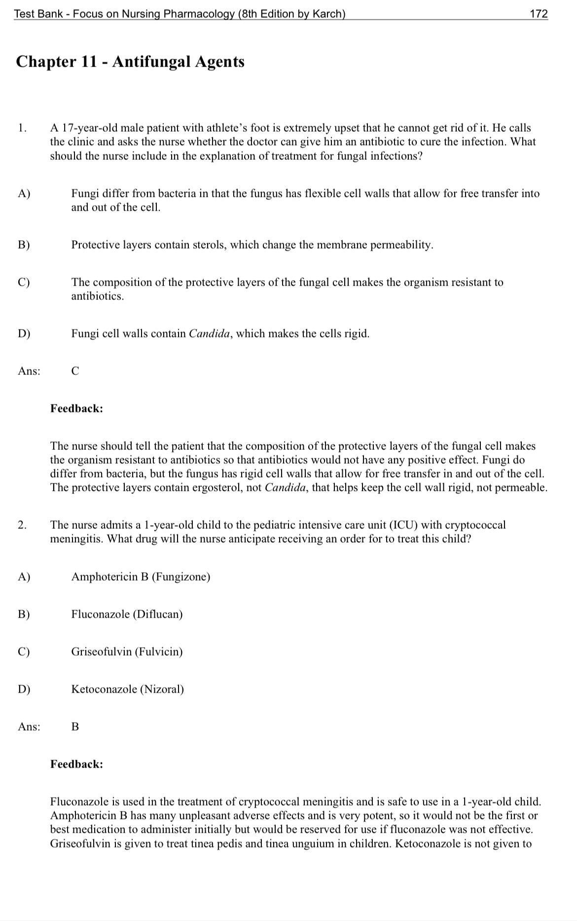 Focus on Nursing Pharmacology 8th Test Bank by Karch